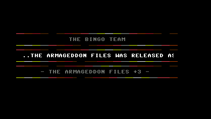 The Armageddon Files Title Screen